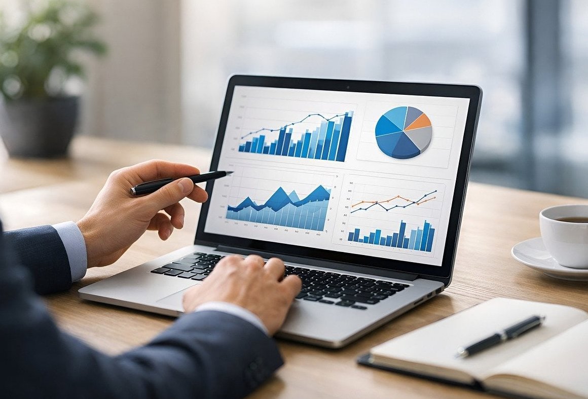 marketing dashboard laptop